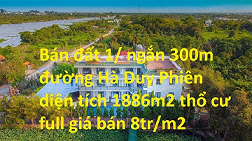 Bán đất đường Hà Duy Phiên diện tích 1886m2 full thổ cư giá 8trm2 Liên hệ 0977349934 Minh Tiến