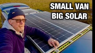 Ford Transit Custom Unistrut roof rack and 400 watt solar panels  a van life vlog #vanlife