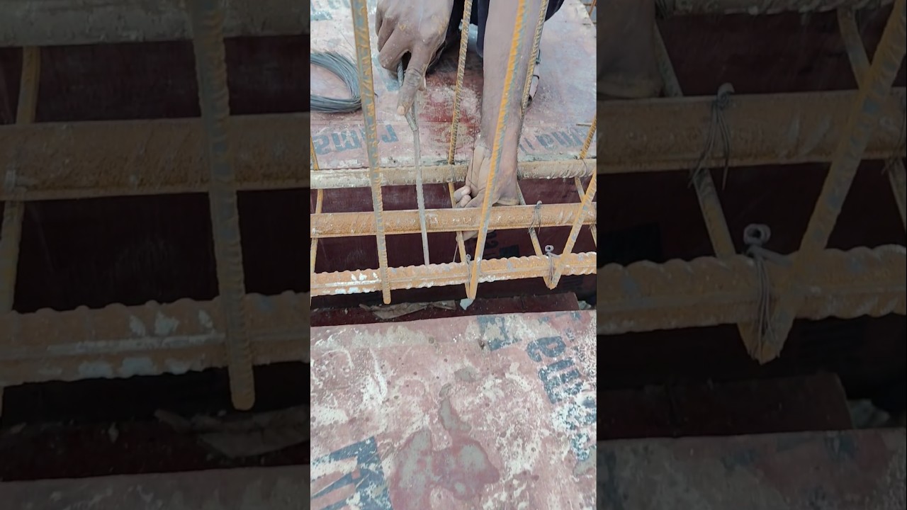 beam reinforcement binding work 