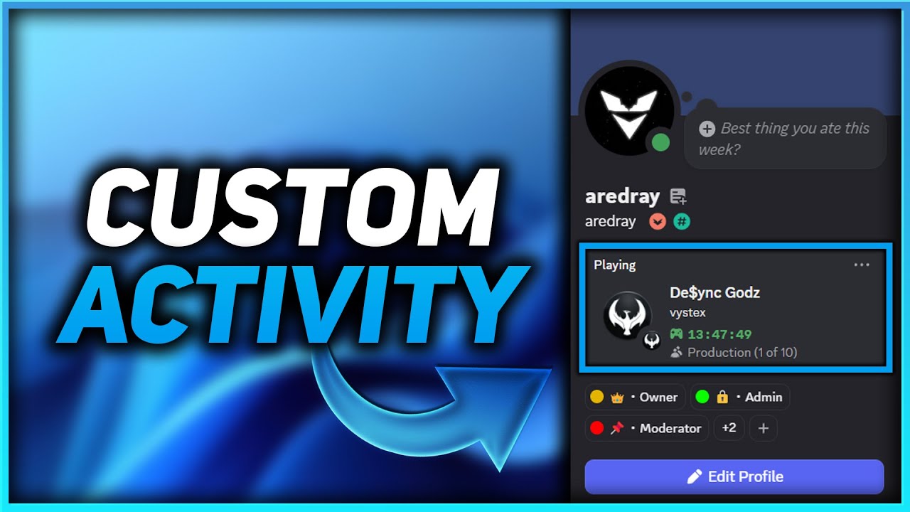 Discord Code. Activity How To Get A CUSTOM Discord Activity/Presence - YouTube
