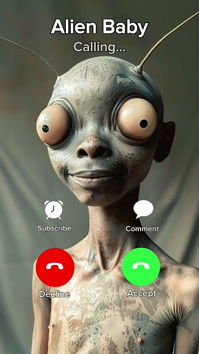 CALL FROM 👽 ALIEN BABY at 3AM 😱 ☎️💥👽 #alien #scary #calling #aliencalling