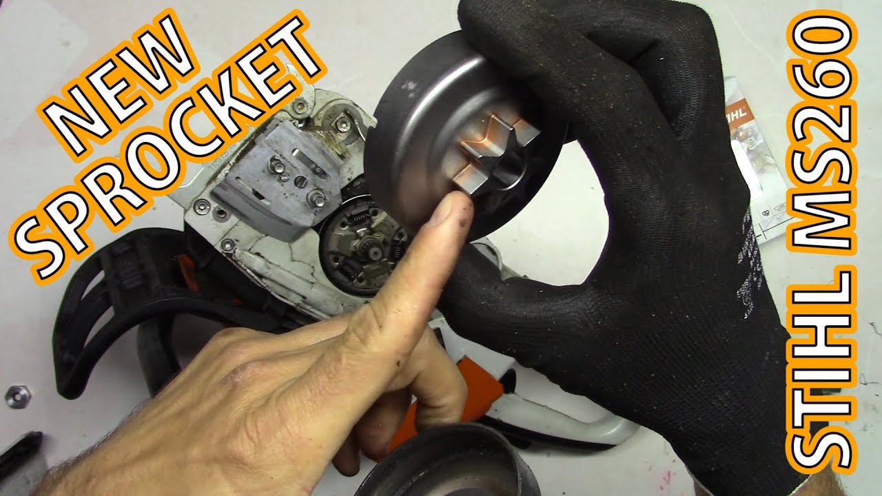 CHANGING A SPROCKET ON STIHL MS260 DIY YouTube