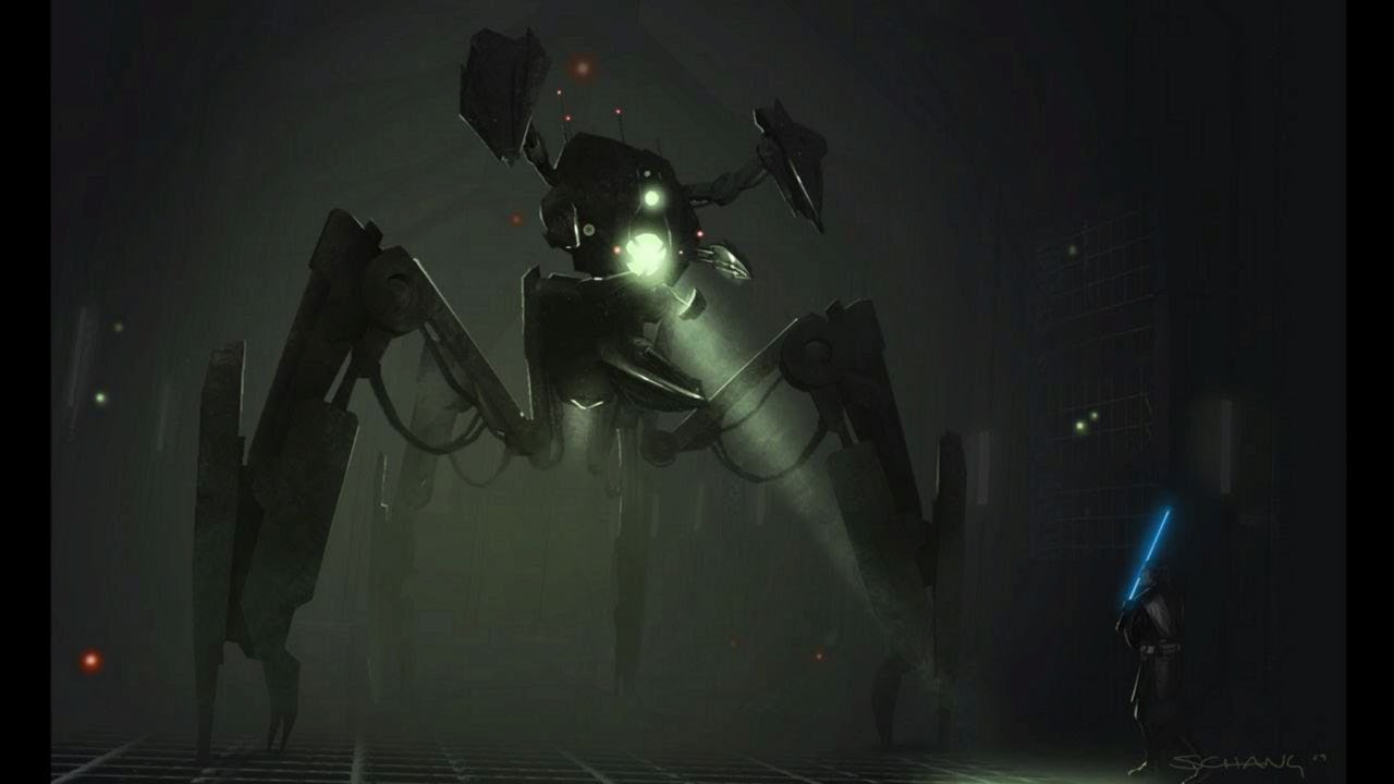 Boss Fight Scene - Terror Walker (mega droid) (Star Wars The Force Unleashed 2)