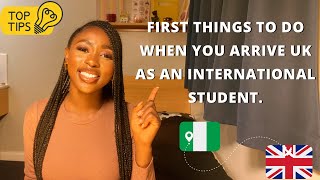 DO THESE WHEN YOU ARRIVE UK 🇬🇧AS AN INTERNATIONAL STUDENT | Important Tips | MonnyLagos