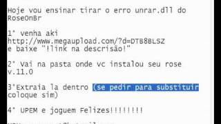 Como tirar o erro unrar.dll do rose on