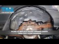 How to Replace Front Fender Liners 1998-2011 Ford Ranger