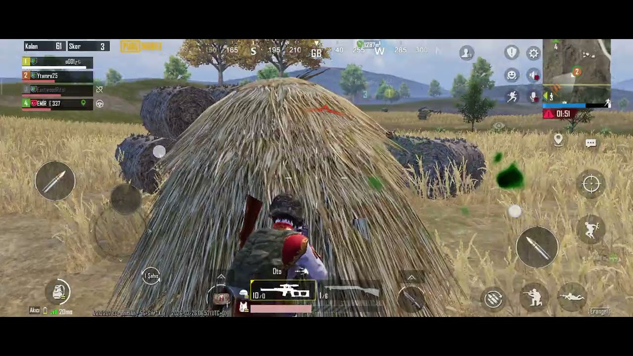 PUBG Mobil vidyosu 1.olmaya çalıştım