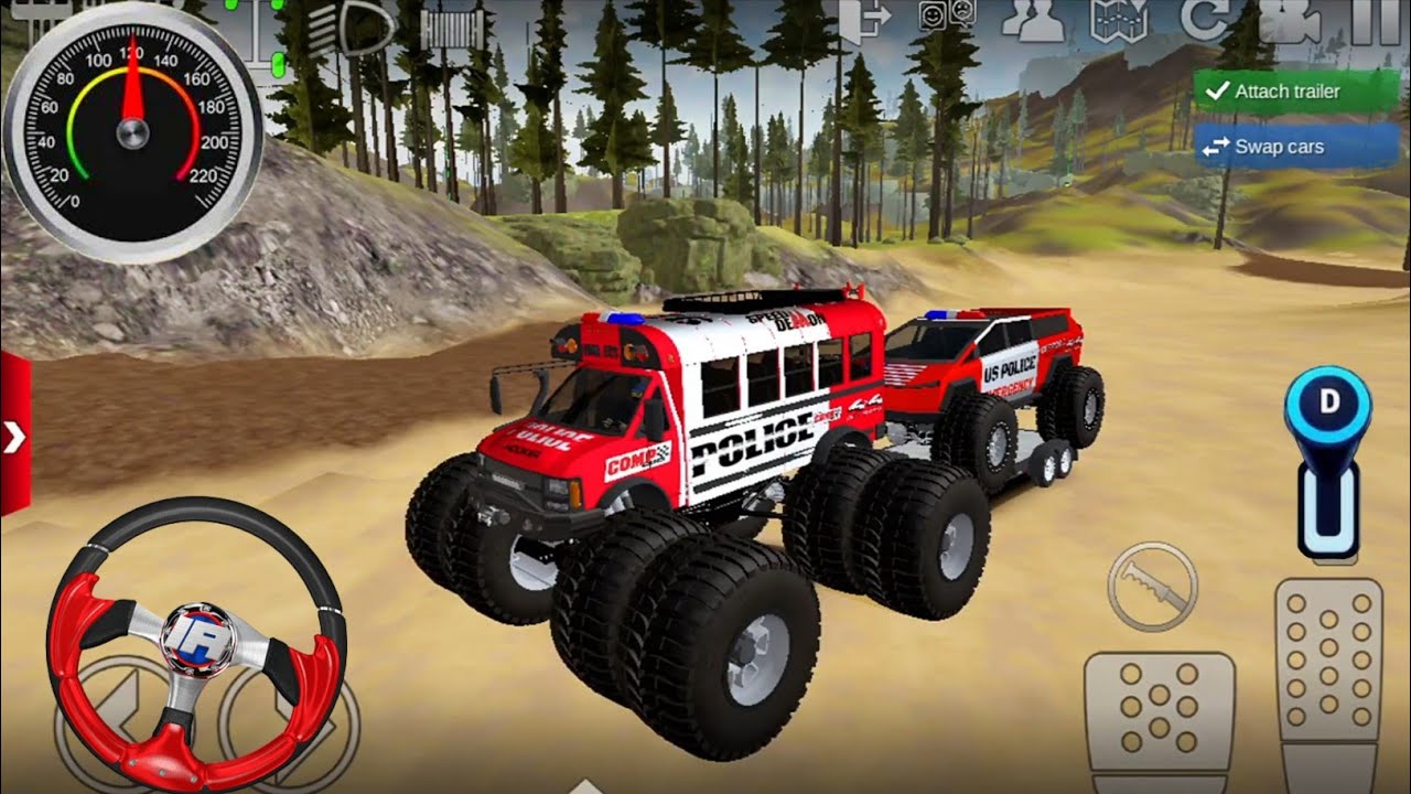 Offroad Outlaws Online Multiplayer US Police Monster Truck Fast Mud Racing Android Driving Gameplay