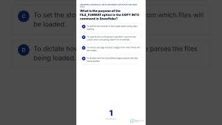 DEA-C02 Exam Question — Loading Data into Snowflake | #Shorts