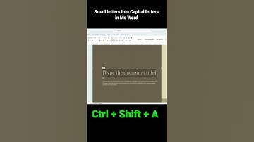 How to Convert All Small Letter In Capital Letter In MsWord #youtubeshorts #laptop #shortcut #shorts