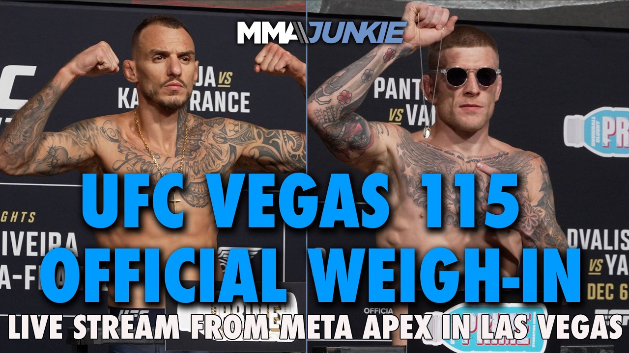 UFC Vegas 115: Moicano vs. Duncan official weigh-in and fighter staredowns | Fri. 12 pm ET
