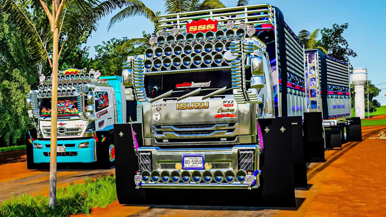 พาทีมงานเอารถพ่วงดั้มเกษตรมาขนข้าวไปใว้ในโกดัง ทางเข้าแคบมาก!! - Farming simulator 19