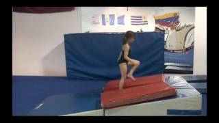 Backward Roll on V-Shaped Panel Mats Downhill
