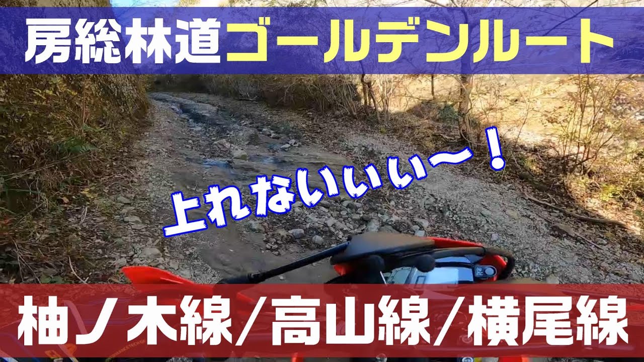 【CRF250L】房総の林道黄金ルートを走る【柚ノ木線～高山線～横尾線】