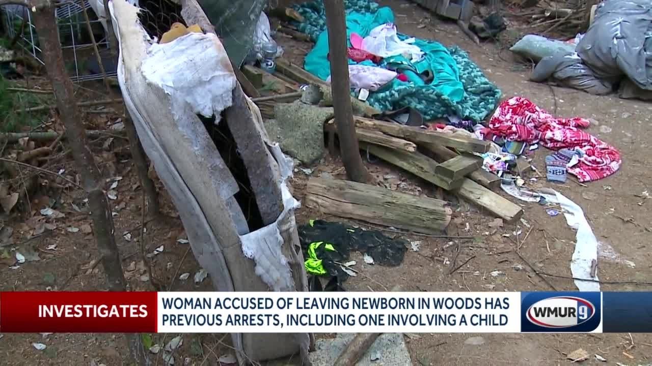 Woman accused of leaving newborn in woods has previous arrests ...