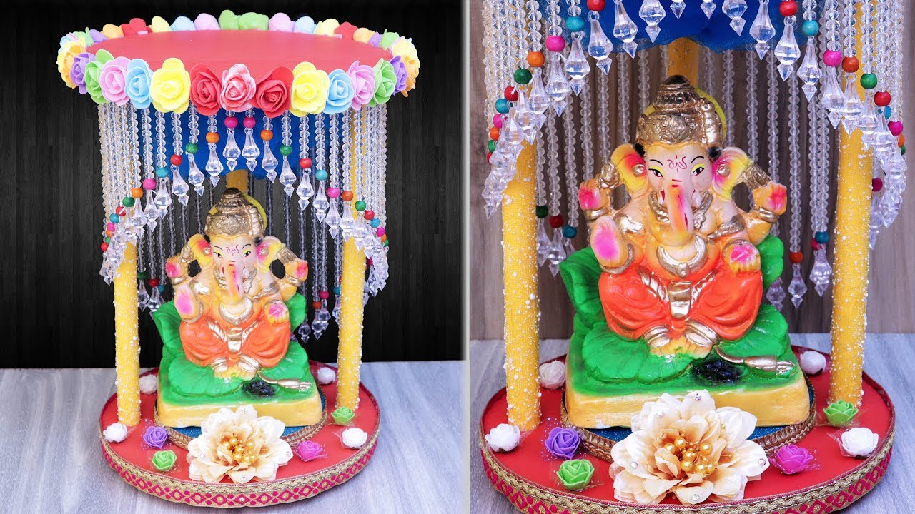 Amazing Ganpati Decoration Idea || Handmade Things || DIY Craft ...