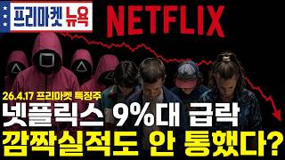 넷플릭스, '실적은 좋았지만 미래가 무겁다'...시간 외 9%대 폭락｜아이온큐 3일간 50% '미친 랠리' 양자주 동반 폭등｜프리마켓뉴욕 특징주(구윤우 캐스터)