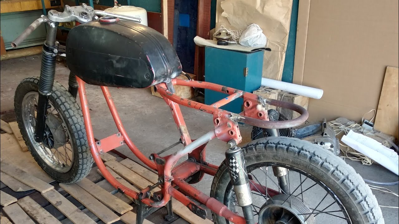 Как удлинить маятник. Ява кафе рейсер. Часть 4. Jawa Cafe Racer