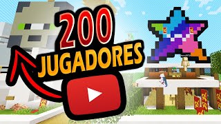 Metí 200 Jugadores a construir CASAS de YouTubers!!!