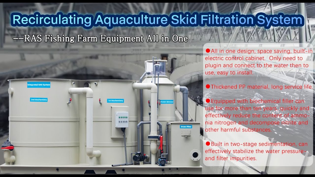 60m3 Recirculating Aquaculture Skid Filtration Systems--RAS Fishing ...