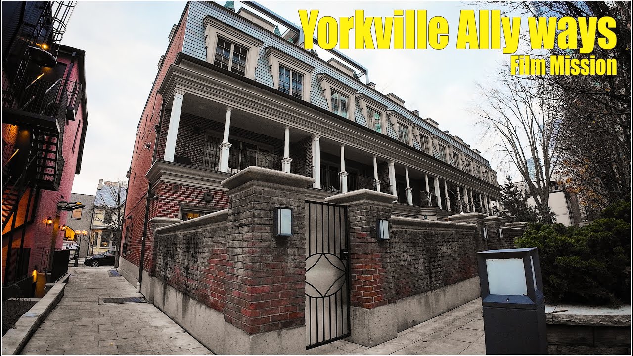 Back Alleyway of Yorkville -  Film Mission Walk Toronto