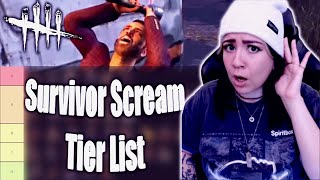 Dead By Daylight Survivor Scream Tier List