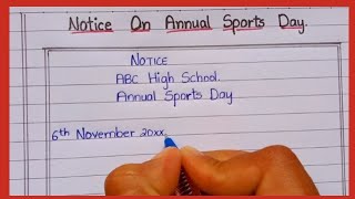 Notice On Annual Sports Day || @PowerliftEssayWriting || Write an Notice On Annual Sports Day