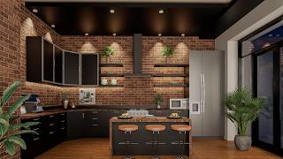 From Zero to Hero Industrial Kitchen interior design in D5 render 2.11| Easy tutorial.