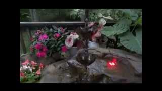 Athlete Statistics Double Lotus Rain Chain Waterfall Fountain in the Morning