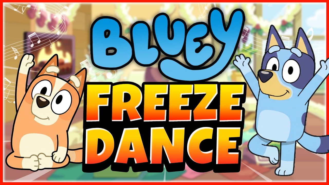 BLUEY FREEZE DANCE PARTY | Brain Break for Kids | Floor is lava | Dance Songs