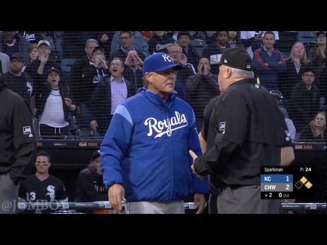 Tim Anderson takes a changeup to the helmet in his first at bat vs the Royals since the dust up in A