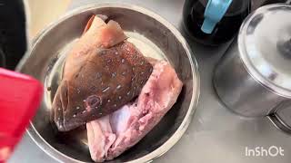 Steam Fish head with Fermented soya bean 