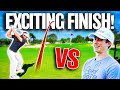 4 Hole MATCH vs. GM__GOLF!! (Playing in 25+ MPH wind!!)