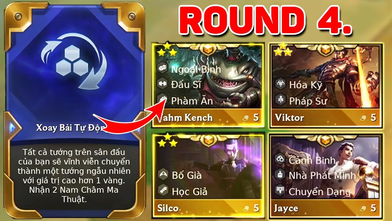 CHỈ 1 CLICK VỚI LÕI " XOAY BÀI TỰ ĐỘNG " Ở ROUND 4. VÀ CÁI KẾT KHÔNG THỂ NÀO MÃN NHÃN HƠN