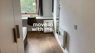 move in vlog | london student accommodation room tour, unpacking, running errands