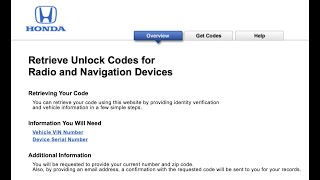 How to Retrieve Honda Navigation Code Without Removing Unit