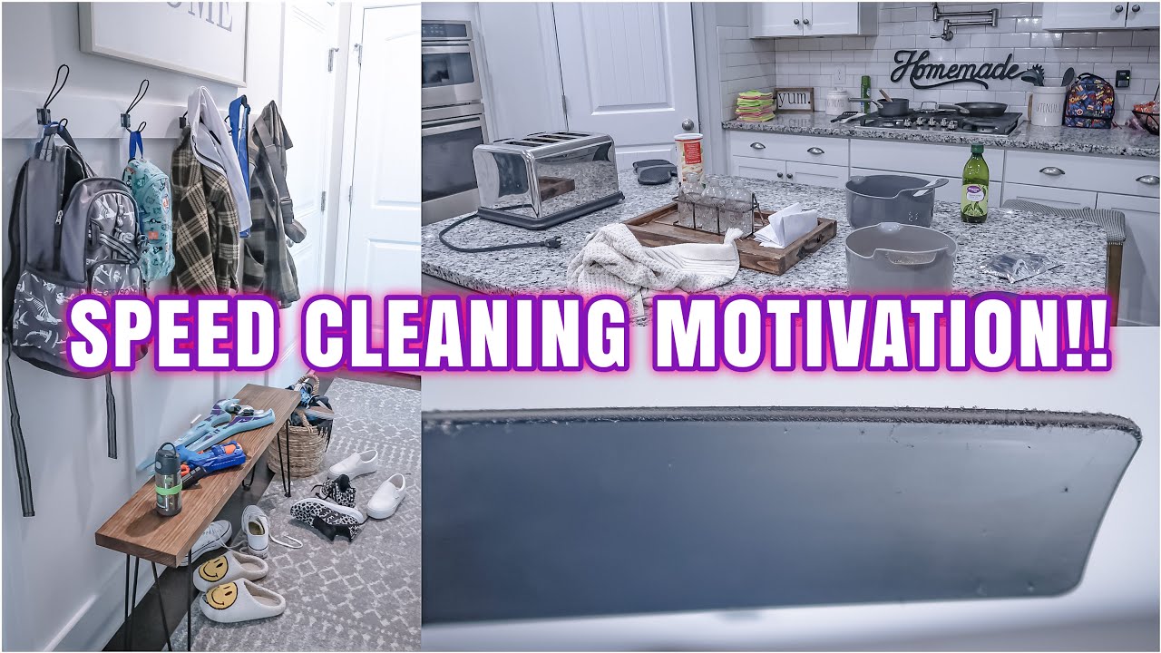 SPEED CLEANING MOTIVATION | ALL DAY CLEAN WITH ME | MESSY HOUSE ...