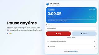 SimpleTimer: Free Private Time Tracker for Chrome and Edge