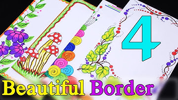 Border And Corner Design For Students Project || Practical Khata Design || My Creative Hub