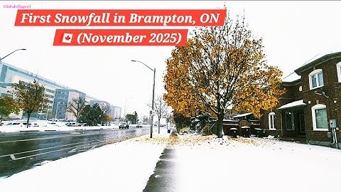 First Snowfall in Brampton, ON 🇨🇦 November 2025Winter Begins: A Snowy Day in CanadaCozy Winter Vibes