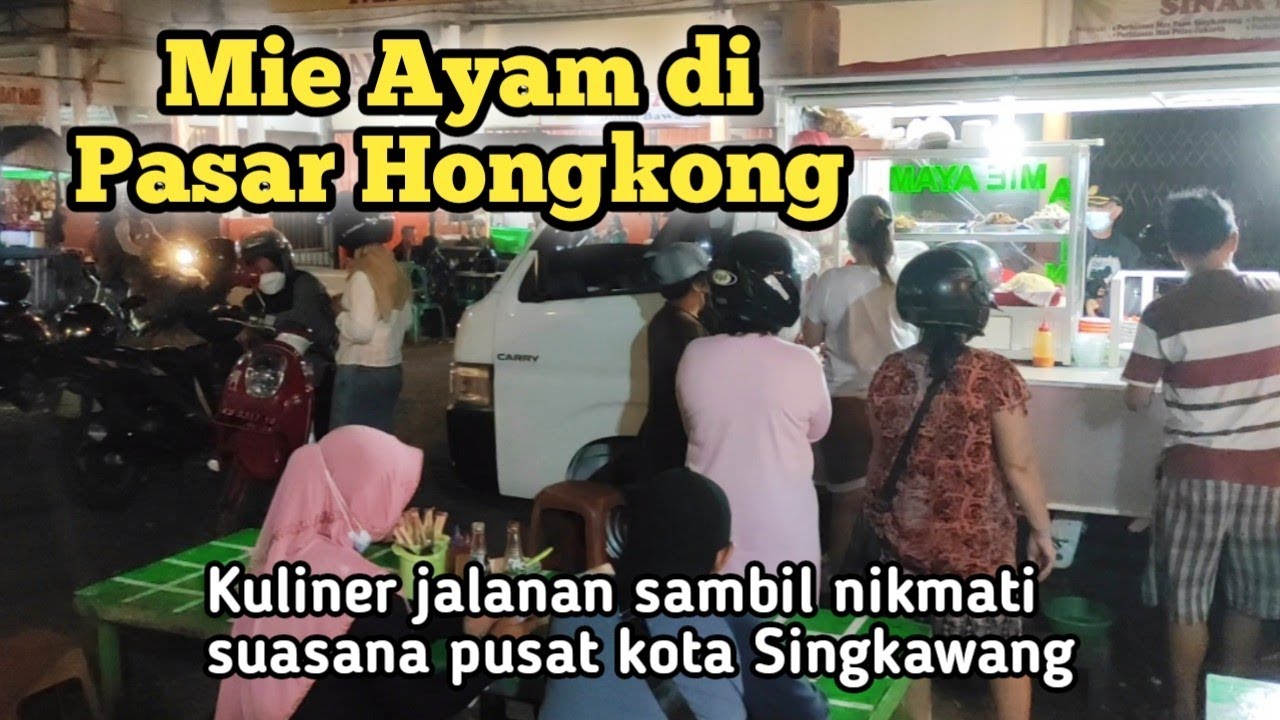 Ramainya Mie Ayam Apin di Pasar Hongkong, Singkawang.