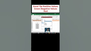 Excel - Positive Values Green Negative Values Red #shorts #youtubeshorts #ytshorts