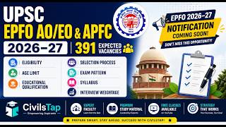 UPSC EPFO AO/EO &amp; APFC 2026-27 | UPSC EPFO Expected Vacancy | Eligibility, Syllabus &amp; Strategy