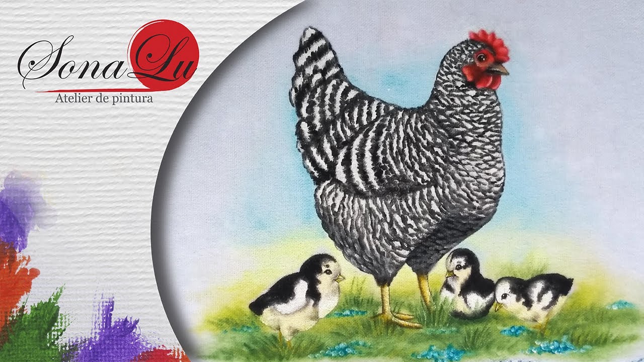 Aula 398 - Galinha Carijó com Pintinhos em Pano de Prato