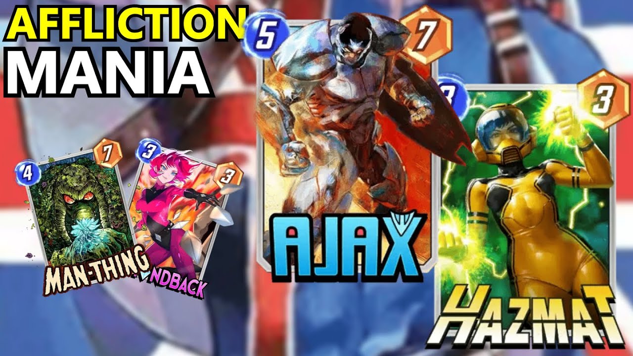 MARVEL SNAP INDONESIA - AFFLICTION MANIA?? MANTAP!! HAZMAT AJAX MAN THING USAGENT DECK