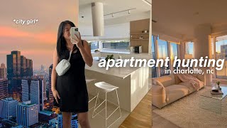 VLOG: APARTMENT HUNTING | touring 3 apartments in charlotte nc with rent advice   tips!