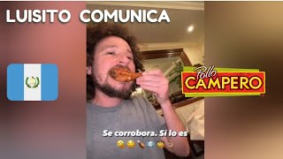 Luisito Comunica trying Pollo Campero in Guatemala