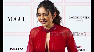 Rakul Preet Singh Beautiful Red Dress V Media Entertainment