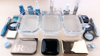 Blue Vs White Vs Grey Mixing Makeup Eyeshadow Into Slime Satisfying Slime Video Like Eva