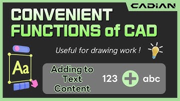 CAD(AutoCAD) Tips & Tricks Adding to Text Content - Convenient functions of CADian